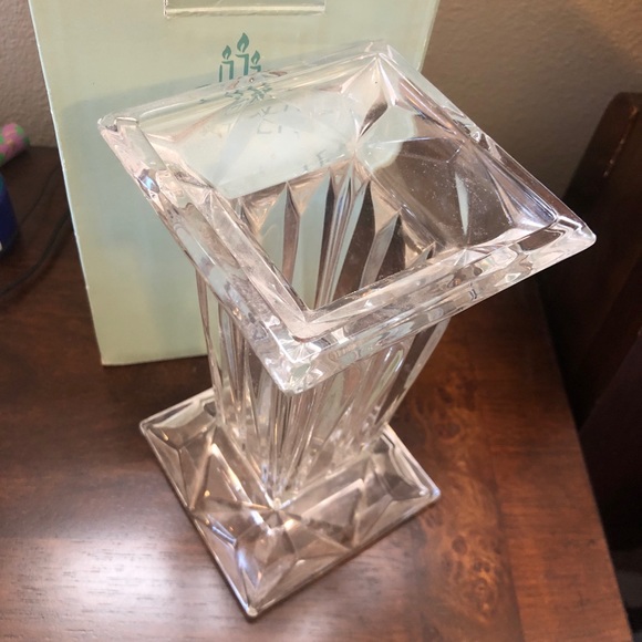 PartyLite Accents Partylite Quad Prism Pedestal Crystal 7 Vase